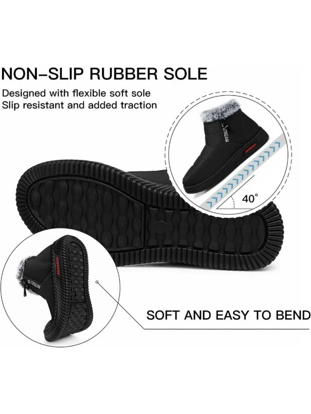 Cozy Waterproof Winter Ankle Boots for Women - Warm Fur Lined Outdoor Shoes